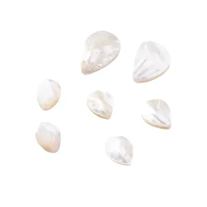 Natural mother of pearl shell teardrop rhombus DIY beads charms for jewelry making necklace
