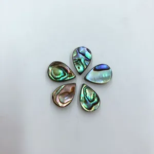 Natürliche Abalone Muschel Tropfen Cabochons für DIY Schmuck Ring Anhänger Basteln.