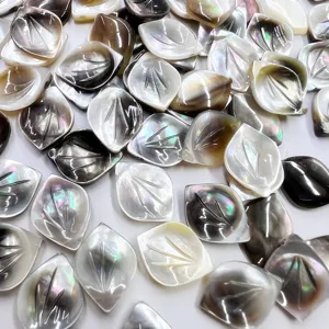 Coquillage naturel perles de feuille sculptée 10x14mm nacre DIY accessoires de bijoux