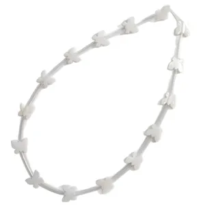 Natural Freshwater Shell Butterfly Beads String DIY Jewelry Making Half Finished Accessories Hairpin Material Natural Color