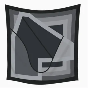 Moderne schwarz grauer geometrischer Seidengefühl großer Schal Winter warmer Schal Damen.