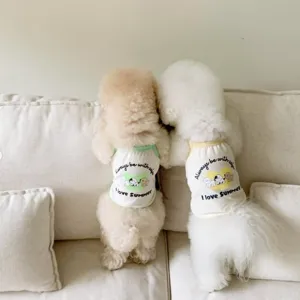 Breathable summer pet dog vest cute puppy clothes thin cool apparel for small dogs cats