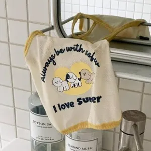 Breathable summer pet dog vest cute cartoon puppy print mesh cooling clothes for small dogs