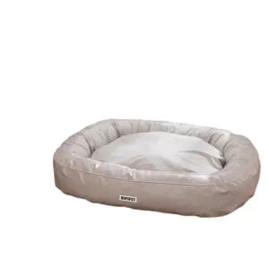 Waterproof pet dog bed for medium and large dogs, comfortable breathable sleeping mat, grey.