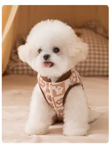 Warme Hundeweste für den Winter, verdickte Welpenkleidung mit Bärendesign für kleine Hunde.