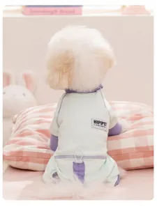 Breathable pet dog jumpsuit spring summer thin four-legged clothes adjustable design cute pet apparel