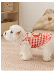 Gilet in pile invernale per cani vestiti a quadri rossi cucciolo caldo cappotto gatto animale