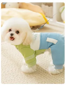 Cute winter dog jumpsuit warm pet clothes for small dogs teddy bichon thickening puppy apparel