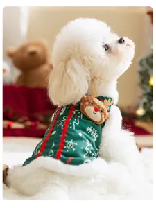Süße Weihnachts-Rentier-Hundeweste, warme Winter-Haustierbekleidung für kleine Hunde.