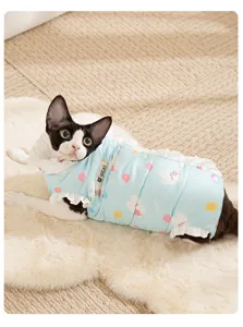Bonita ropa para gato otono invierno cuatro patas abrigo acolchado de mascota comodo