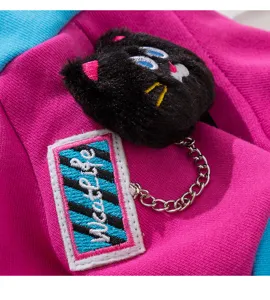 Cute cat plush pendant pet hoodie winter warm puppy clothes soft fleece pet apparel detail