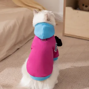 Cat hoodie winter warm pet apparel cute sweatshirt for small dogs and kittens daily wear