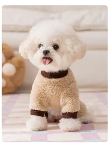 Jersey de forro polar cálido para perros ropa de invierno bonita para mascotas teddy ropa