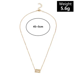 Goldenes Wassermann Sternbild Halskette Detail, 45+5cm Kette und 5,6g leichtes Design.