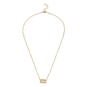 Goldfarbene Wassermann Sternzeichen Halskette filigrane Metall Anhänger Kette Schmuck
