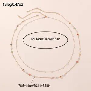Doppelreihige Taillenkette Bodychain mit Perlen und bunten Schmetterlingsanhängern für Strand.