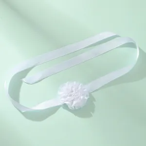 Witte lint pols bloem corsage voor huwelijk bruidsmeisje feest mooie stijl accessoire