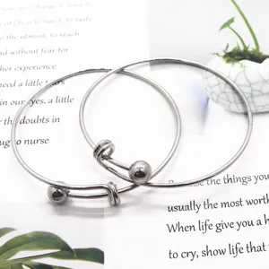 Minimalistisch Edelstahl Offen Verstellbar Armreif Armband Einfach Schlicht Kreis Draht Tägliche Schmuck Geschenk Für Damen