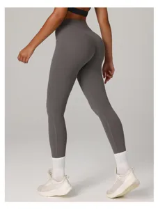 Leggings da yoga push-up a vita alta da donna, pantaloni sportivi elastici fitness.