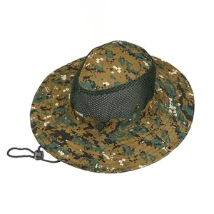 Men's Outdoor Sun Hat Breathable Mesh Digital Camouflage Boonie Fishing Hiking Cap