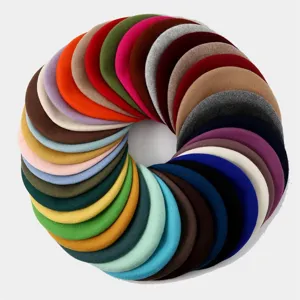 Women's winter wool beret solid color cute painter hat casual vintage stylish headwear