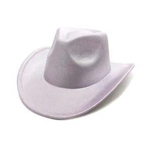Glitter silver cowboy hat, EVA party costume hat for carnival events and holiday dress up.