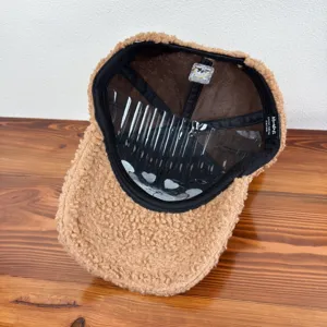 Women winter warm lamb cashmere baseball cap adjustable cute casual stylish fleece hat outdoor