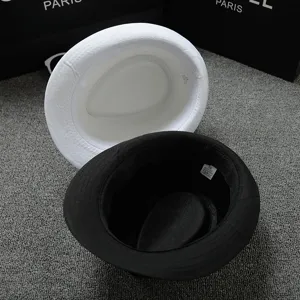 Classic fedora hat couple style breathable sun hat black and white 2pcs set new fashion