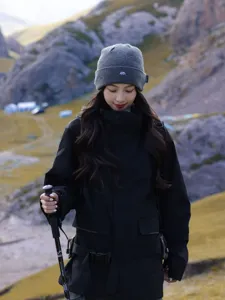 Autumn winter Korean fashion knitted beanie hat women outdoor hiking embroidered mountain warm cap