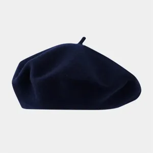 Solid color wool beret for women, classic vintage winter hat, minimalist painter hat.