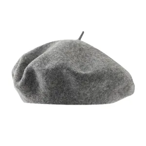 Solid color wool beret hat for women, vintage minimalist winter warm artist painter hat.
