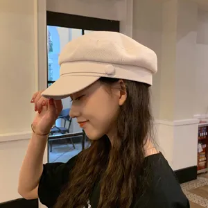 Women Retro Embroidered Octagonal Hat Casual Solid Color Newsboy Beret Hat Fashion Painter Hat For Daily Wear