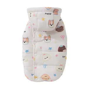 Verwarmd hondenwinterjasje met capuchon, warm huisdierenvest voor honden en corgis.