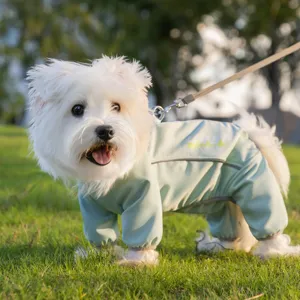 Winter Hund vierbeiniger Fleece Jumpsuit warme Outdoor Haustierkleidung für kleine Katzen Hunde