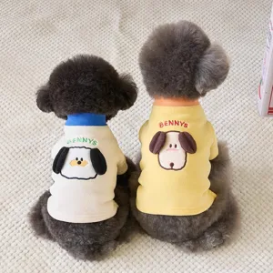 Cute autumn winter warm pet fleece clothes for small dogs puppy cat apparel daily wear