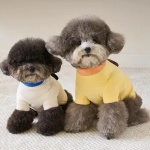 Cozy autumn winter fleece dog clothes for small dogs teddy bichon cats warm two-legged pet apparel