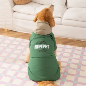 Winter Haustier Hund Gesteppte Baumwolle Wattierte Jacke Für Große Hunde Warme Kapuzen Vier Beine Jumpsuit Set Sportliche Winddichte Hundebekleidung