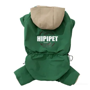 Winter Hundejacke vierbeiniger kapuzen Windbreaker warme Haustierkleidung große Hunde