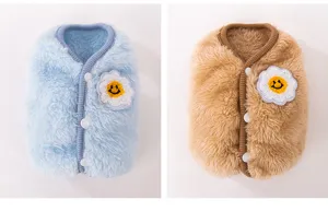Niedliche Winter Haustier Fleece Weste für kleine Hunde warme Welpen Kleidung weich Detail