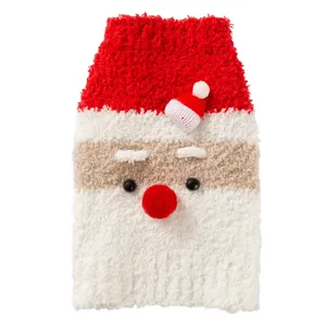 Weihnachten Weihnachtsmann Haustier Fleece Pullover für Katzen Hunde, warme ärmellose Kleidung.