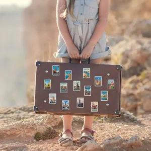 Waterproof European travel city stickers set for luggage water bottle laptop decoration