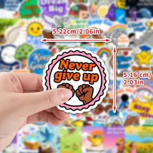 Positive phrase vinyl sticker waterproof decal for water bottle phone decoration waterproof cute.