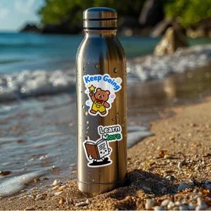 Waterproof motivational quote stickers graffiti decals for water bottles and phones decoration.