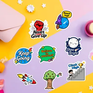 Waterproof motivational quote graffiti stickers for water bottles and phones, 50/100pcs pack.