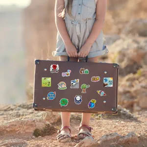 Waterproof motivational graffiti stickers for water bottles, luggage, and phone decor.