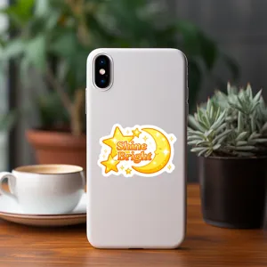 Waterproof decorative sticker for phone case and water bottle with positive quote design.