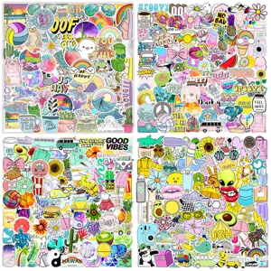 Schattige esthetische waterdichte vinyl stickers pack voor skateboard koffer fles decal.