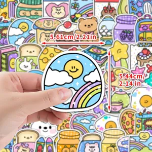 Stickers autocollants étanches et mignons de dessins animés pour bouteilles et valises dérées