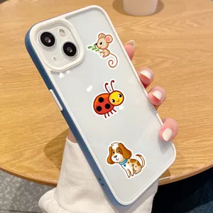 Coque de téléphone transparente avec des motifs d'animaux mignons pour une protection idéale.