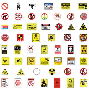 Witzige Warnung Graffiti Aufkleber wasserdichte Vinyl Sticker Pack für Laptop Koffer 50Stk